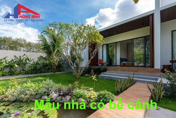 mẫu nhà có bể cảnh