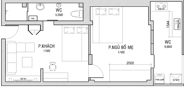 bản thiết kế cải tạo nhà tập thể cũ