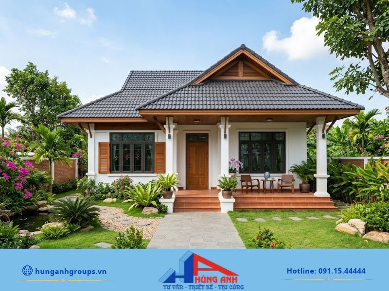 Xây nhà cấp 4 trọn gói 200 triệu đẹp và tối ưu chi phí mau nha cap 4 mai thai