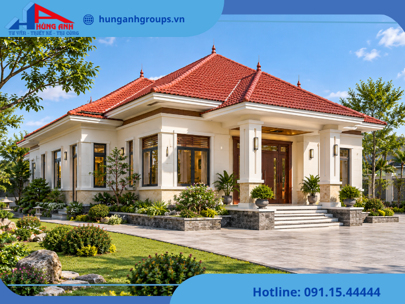 Xây nhà cấp 4 mái thái trọn gói