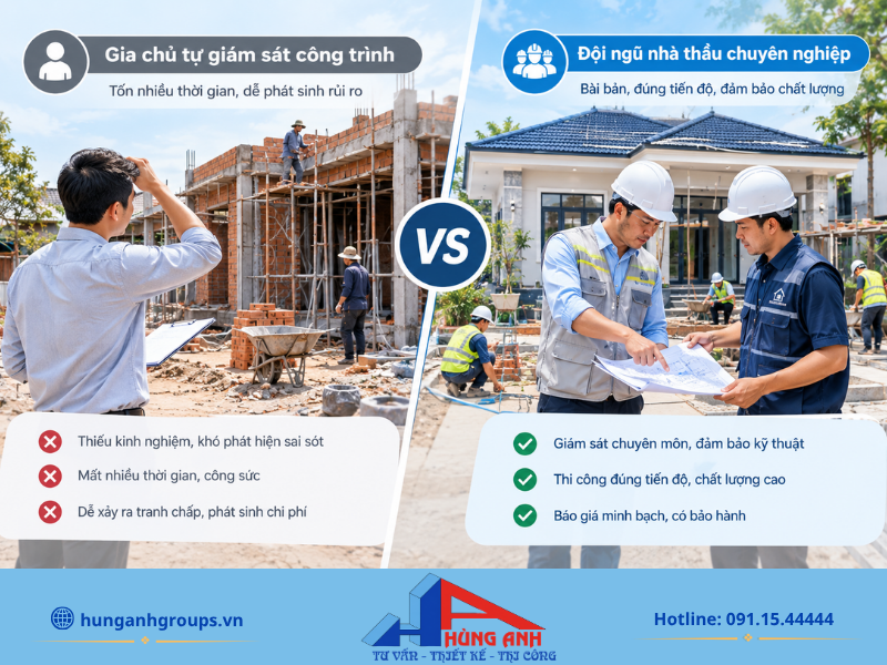 Lựa chọn hình thức xây nhà phù hợp giúp gia chủ tiết kiệm thời gian.