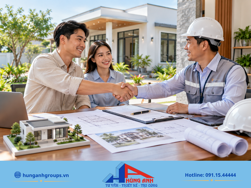 Lựa chọn nhà thầu uy tín là yếu tố quyết định chất lượng ngôi nhà.