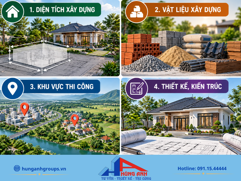 Minh họa thiết kế nhà cấp 4 sân vườn hài hòa và tối ưu chi phí.
