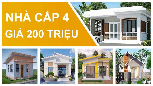 xây nhà cấp 4 trọn gói 200 triệu