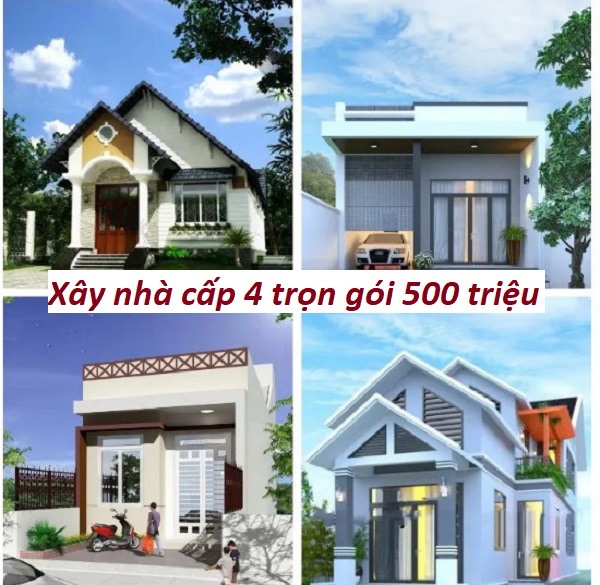 xây nhà cấp 4 trọn gói 500 triệu