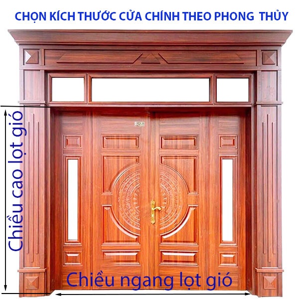 chọn kích thước cửa chính theo phong thủy