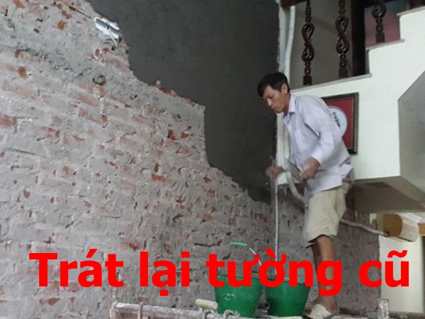 trát lại tường cũ