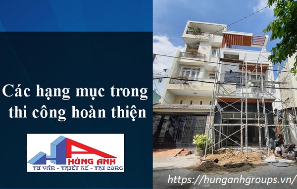 hạng mục hoàn thiện nhà