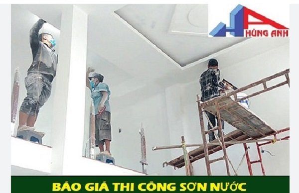 báo giá thi công sơn nhà