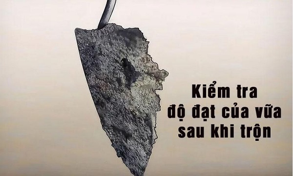 kiểm tra vữa sau khi trộn