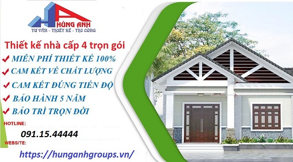 thiết kế nhà cấp 4 trọn gói