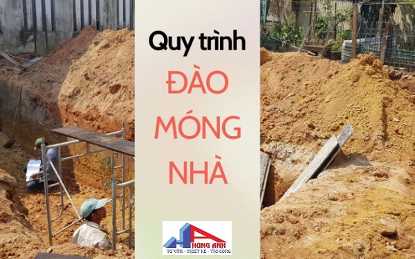 quy trình đào móng nhà