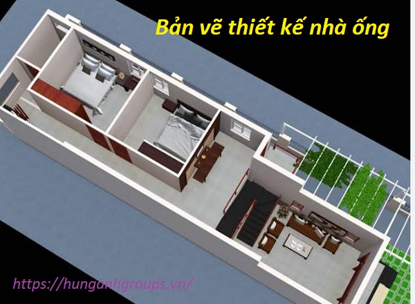 bản vẽ thiết kế nhà ống