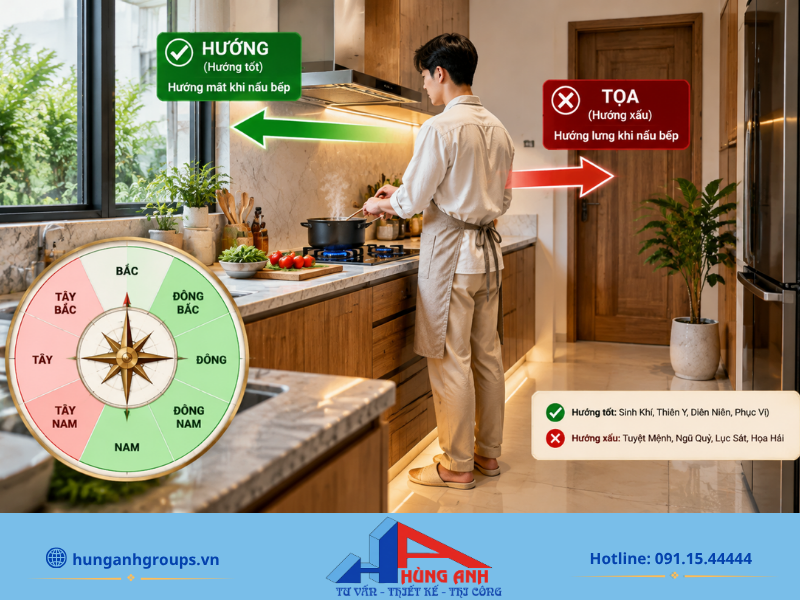 Hướng Nhà Tuổi Canh Ngọ 1990 Nam Nữ Hợp Phong Thủy 2026 Bố trí bếp cho tuổi Canh Ngọ cần tuân thủ nguyên tắc "tọa hung hướng cát" để vừa trấn áp hung khí, vừa đón sinh khí.
