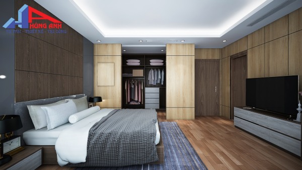 thiết kế phòng ngủ phong cách hiện đại