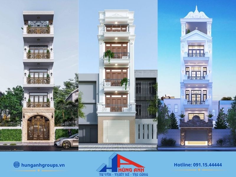 Thiết kế nhà phố tân cổ điển sang trọng, mang hơi hướng hiện đại