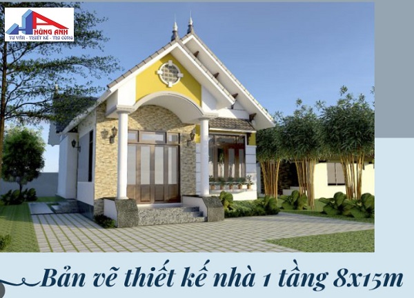 Mẫu thiết kế nhà cấp 4 8x15m