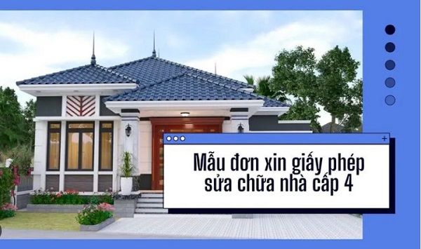 mẫu đơn xin sửa chữa nhà cấp 4