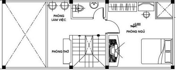 Bản vẽ thiết kế nhà cấp 4 có gác lửng