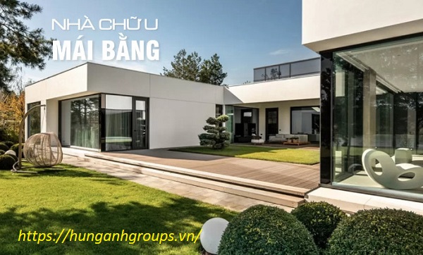 nhà cấp 4 chữ u mái bằng