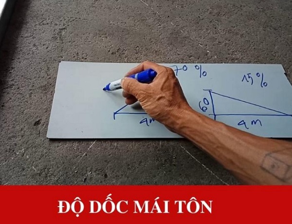 cách tính độ dốc mái lợp tôn