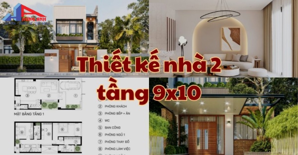 thiết kế nhà 2 tầng 90m2
