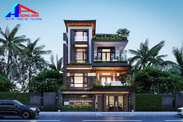 biệt thự hiện đại 3 tầng