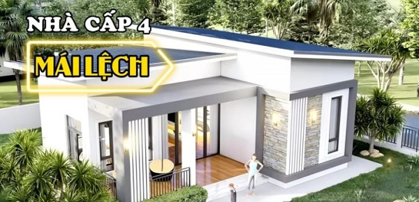 nhà cấp 4 mái lệch