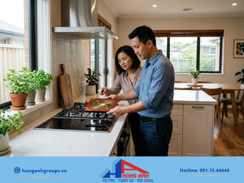 Cách xác định hướng bếp đúng phong thủy