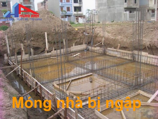 móng nhà bị ngập
