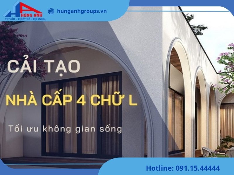 Dịch vụ cải tạo nhà cấp 4 chữ L tại Hà Nội