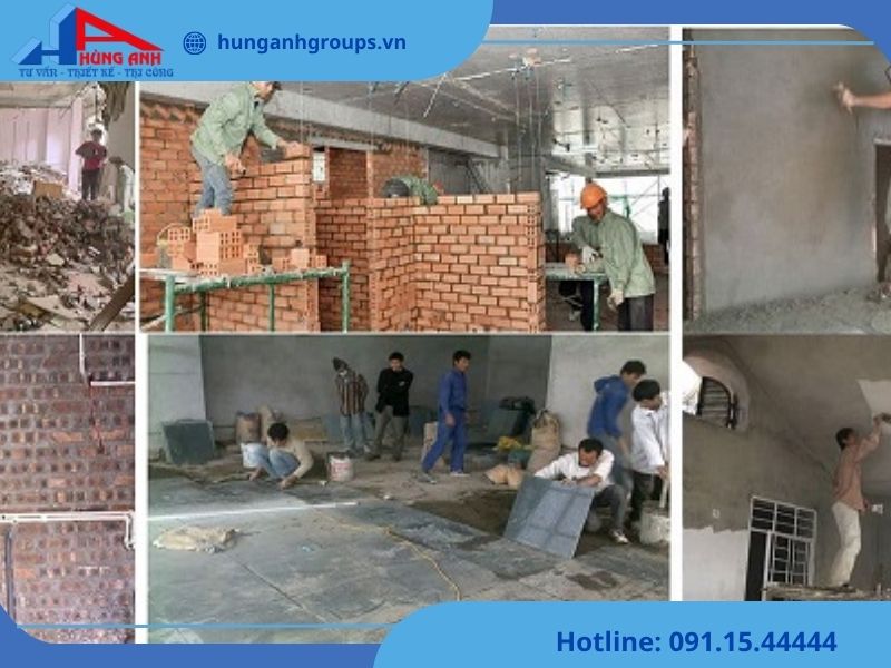 Dịch vụ xây tường trên sàn không có dầm