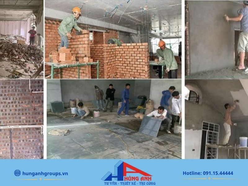 Đội thợ cơ hữu của Hùng Anh Groups cam kết tuyệt đối không bán thầu và đền 50 triệu nếu sai vật tư