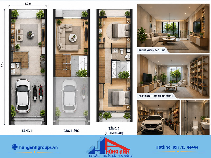 Bố trí phòng ngủ ở tầng 1 để tiện cho người cao tuổi sinh hoạt