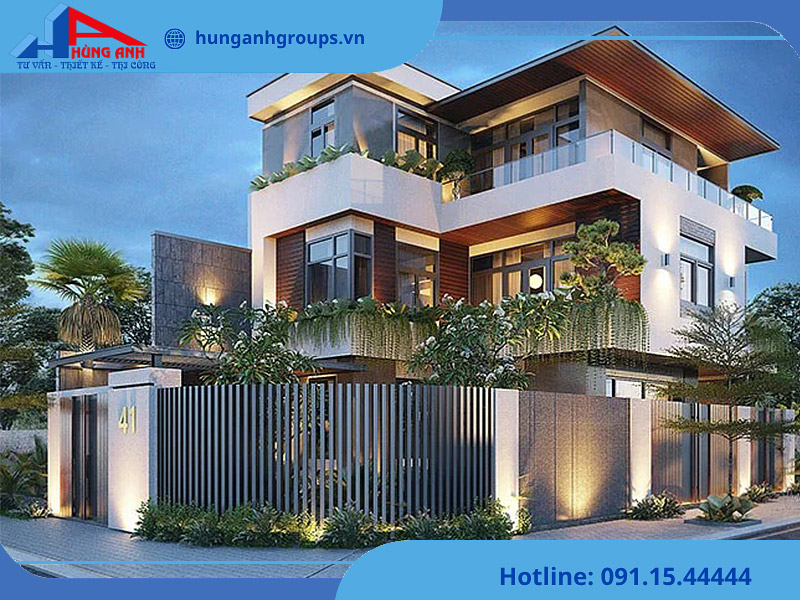Nhà có thể có 3 cổng gồm 1 cổng chính và 2 cổng phụ