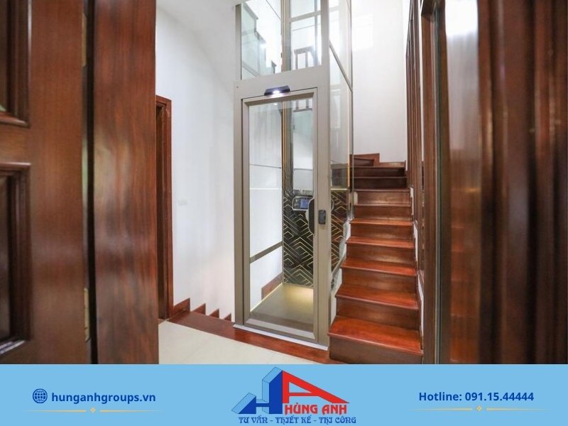 Cải tạo nhà lắp thang máy tối ưu công năng tiết kiệm chi phí Tận dụng khoảng không giữa thang bộ để cải tạo nhà lắp thang máy tối ưu diện tích