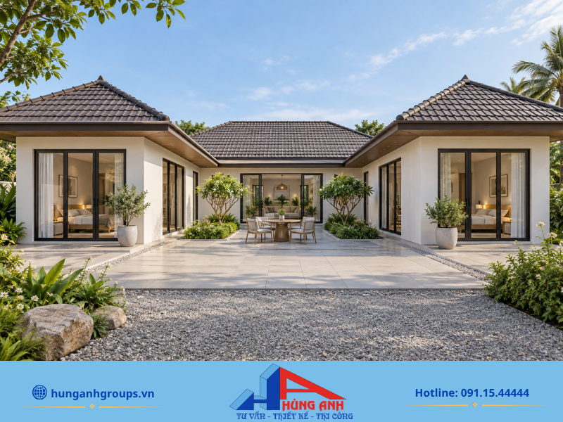 Ngôi nhà mái thái tối giản 120m², giải pháp tiết kiệm chi phí hoàn hảo cho các gia đình trẻ.