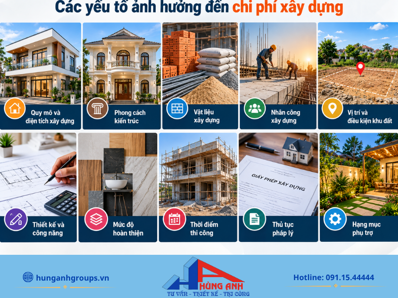 Nhà Vuông 2 Tầng: 30+ Mẫu Đẹp, Bản Vẽ & Chi Phí 2026 Lựa chọn vật liệu và phong cách ảnh hưởng trực tiếp đến chi phí xây dựng.