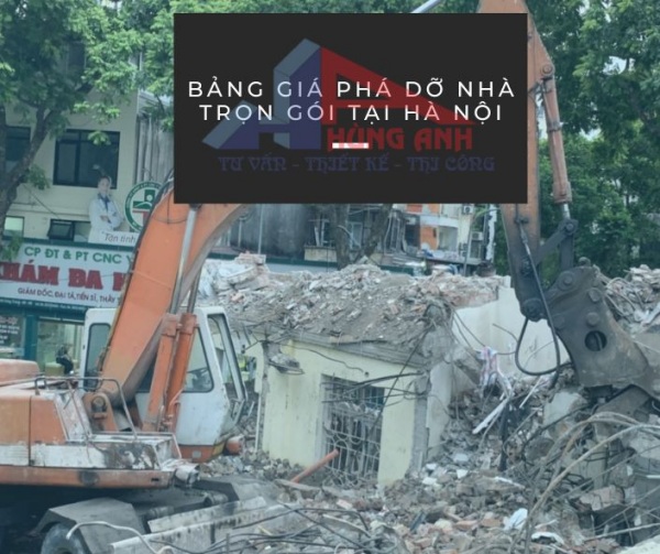 bảng giá phá dỡ nhà trọn gói
