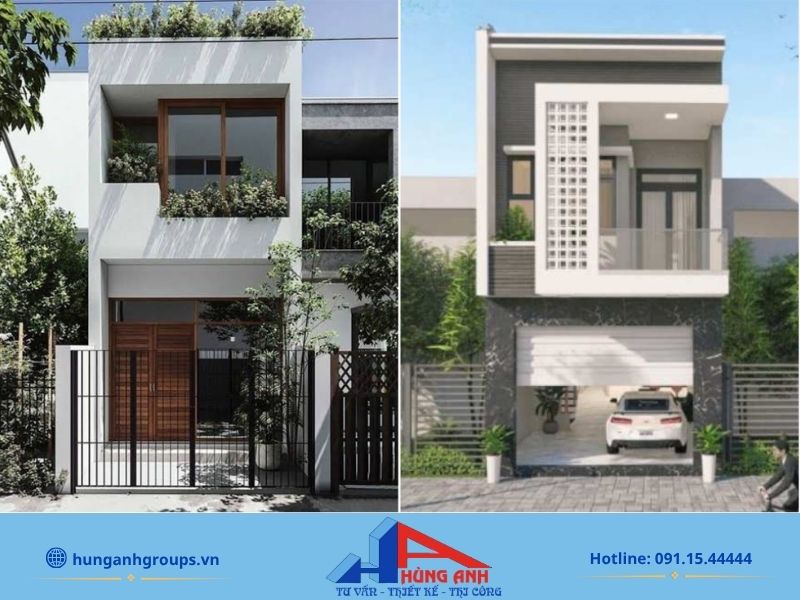 Biến tấu đa dạng mặt tiền 5m cho mẫu thiết kế nhà ống 2 tầng đẹp dẫn đầu xu hướng 2026