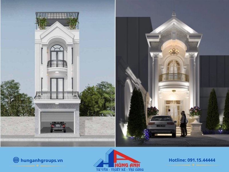 Mẫu nhà ống 2 tầng 5x20m mang phong cách tân cổ điển sang trọng