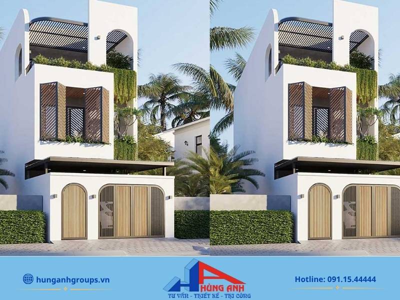 Cải tạo nhà ống 2 tầng trọn gói, thiết kế theo yêu cầu Thiết kế mặt tiền nhà ống 2 tầng