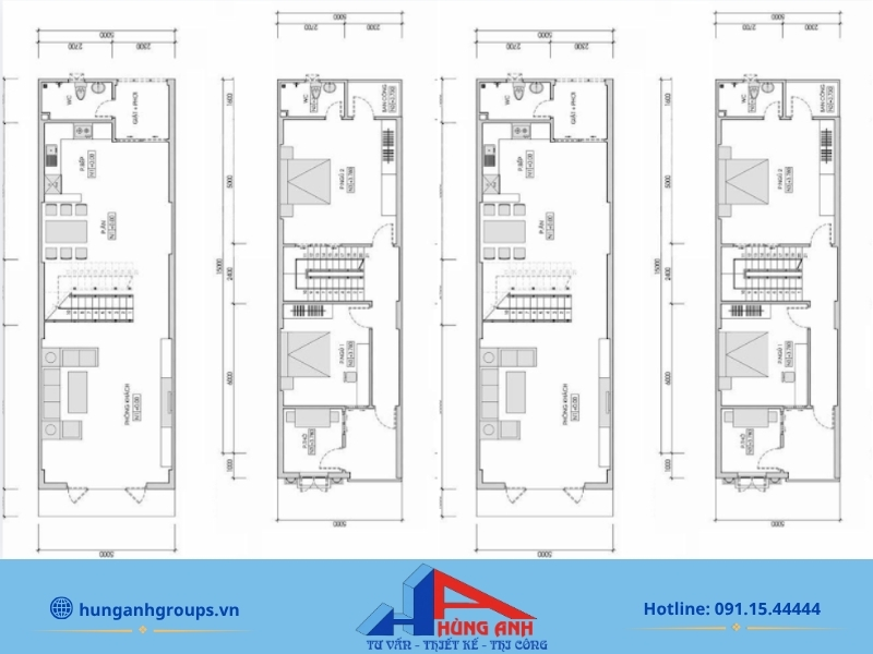 Xây nhà ống mặt tiền 5m trọn gói thiết kế và hoàn thiện Phương án thiết kế 2D mặt bằng mẫu nhà 2 tầng 5x20m 3 phòng ngủ có phòng thờ riêng