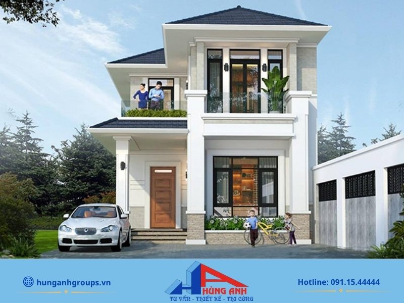 Thiết kế kiến trúc nhà ống 2 tầng 5x20m mái Nhật tinh tế phù hợp khí hậu nhiệt đới