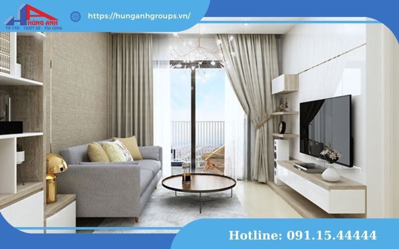 Thiết kế nhà chung cư tối ưu không gian sống phòng khách chung cư