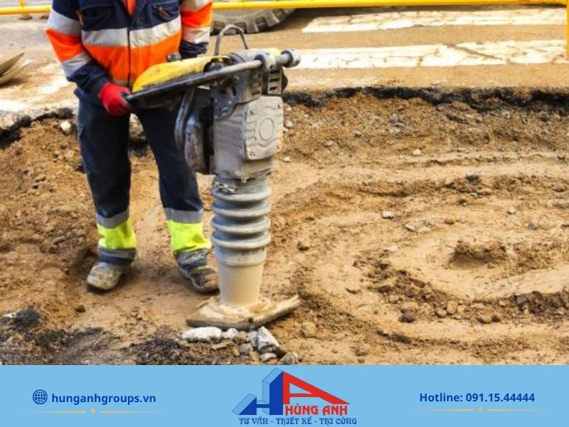 Móng nhà trên nền đất yếu: Hướng dẫn chọn móng và xử lý chống lún Phương pháp đệm cát và thay đất