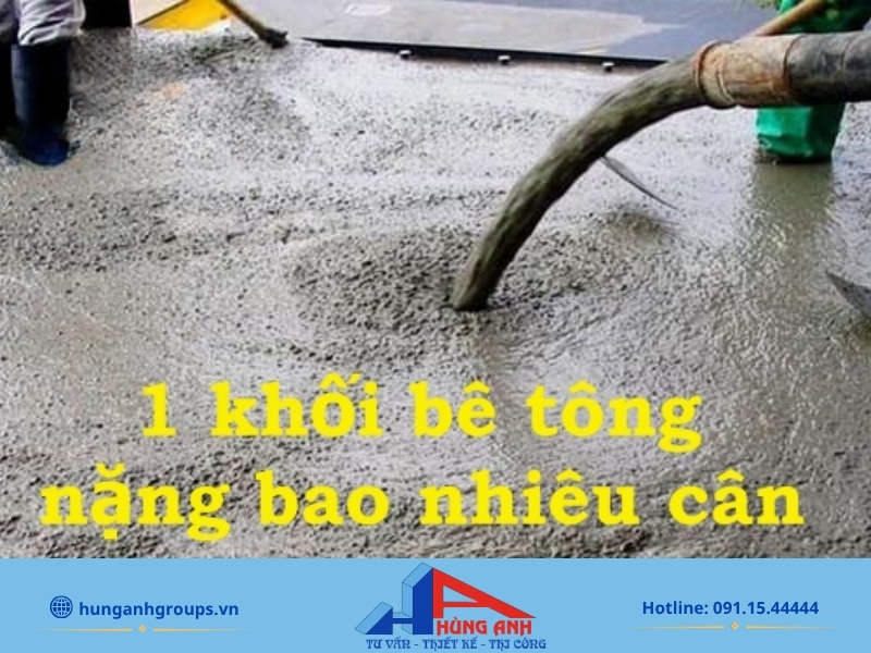 Trọng lượng 1m3 bê tông các loại 