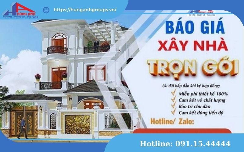 báo giá xây nhà trọn gói hunganhgroups