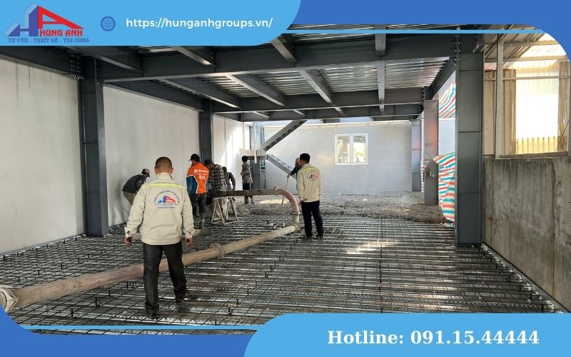 Đổ bê tông sàn nhà