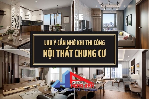lưu ý khi thi công nội thất chung cư